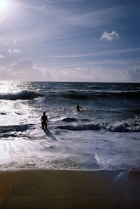 two people in the ocean