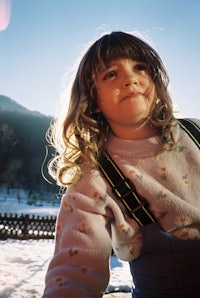 a girl with long hair