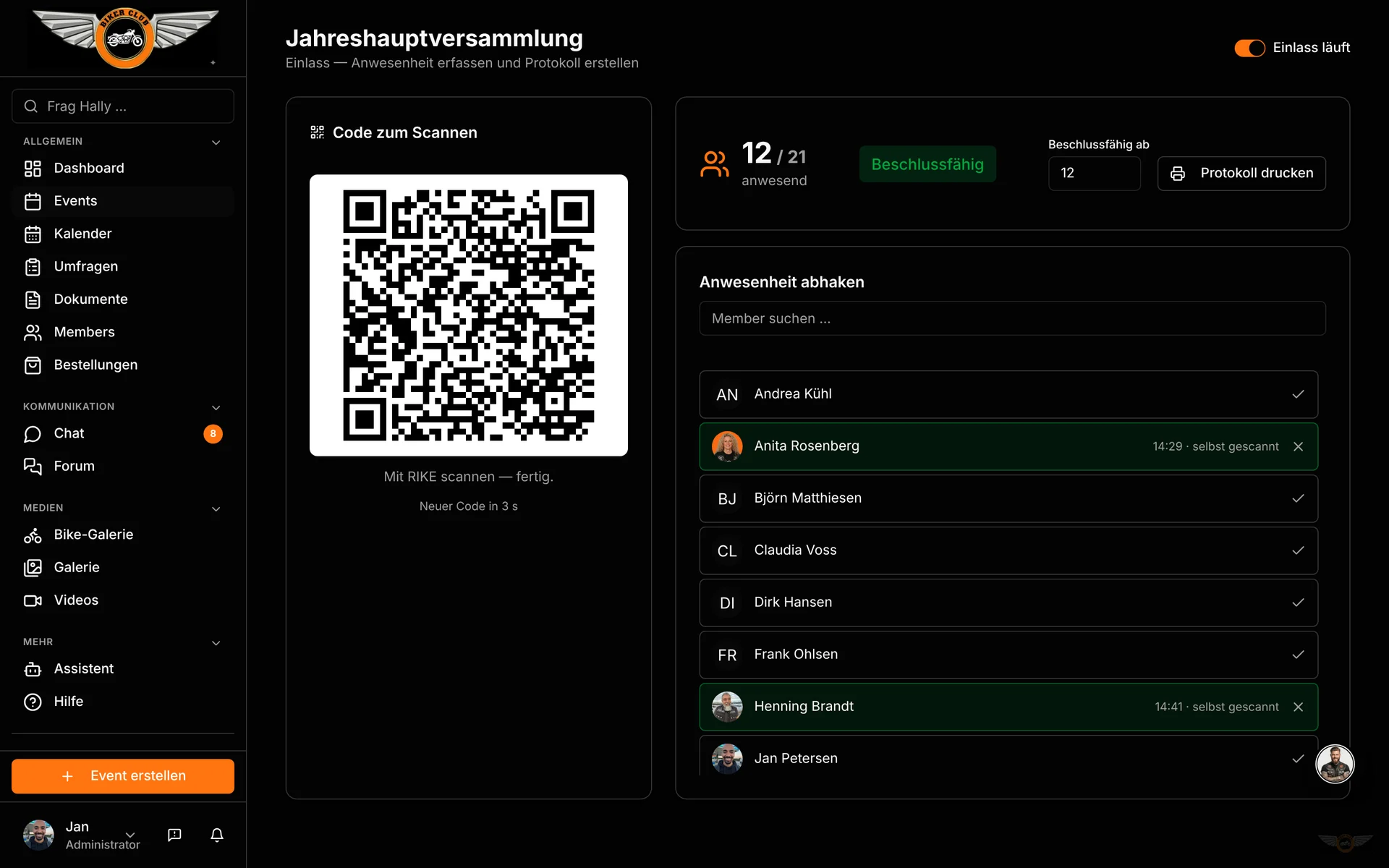 Digitaler Check-in